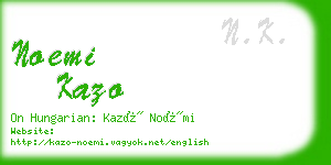 noemi kazo business card